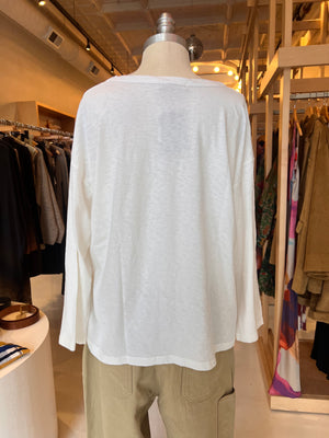 Pullover (Knit) Cotton 100%, White