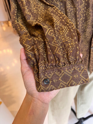 AZTECA JACQUARD Shirt (Woven) Linen100%, Camel