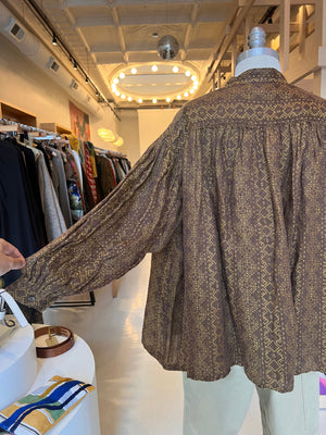 AZTECA JACQUARD Shirt (Woven) Linen100%, Camel