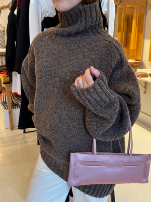 Ringo Oversized Sweater, Brown Melange One Size