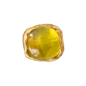 Boya Ring with Lemon Quartz, Gold
