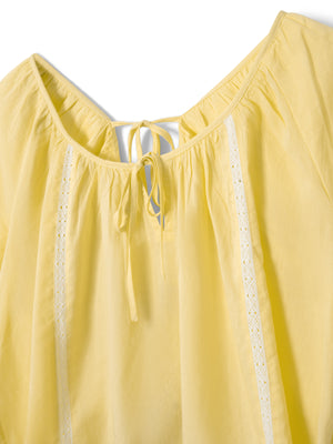 Maura Lace Trim Top, Butter