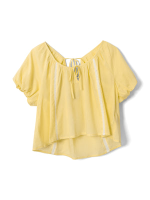 Maura Lace Trim Top, Butter