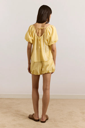 Maura Lace Trim Top, Butter