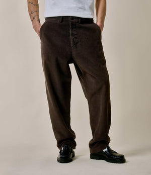 Organic Cotton Bold Corduroy Chino, Chocolate