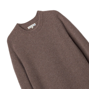BLADE02.06 Merino Wool-Cashmere Waffle Structure Pullover, Grain