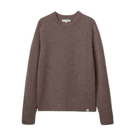 BLADE02.06 Merino Wool-Cashmere Waffle Structure Pullover, Grain