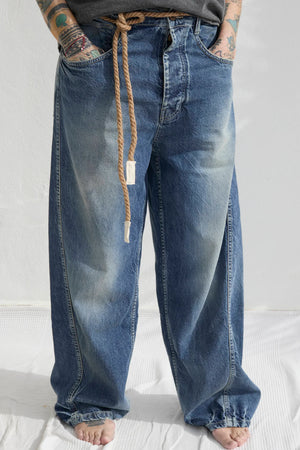 P84 Dungaree 9oz Cotton Denim, Sun Faded Wash