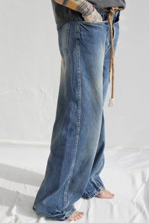 P84 Dungaree 9oz Cotton Denim, Sun Faded Wash