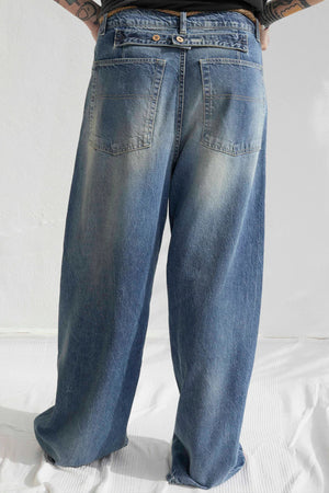 P84 Dungaree 9oz Cotton Denim, Sun Faded Wash