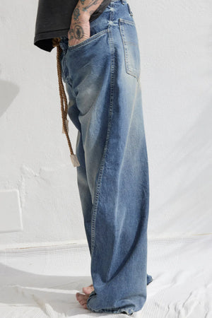 P84 Dungaree 9oz Cotton Denim, Sun Faded Wash