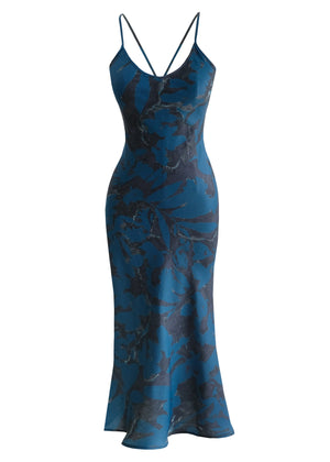 Phoebe Dress, Blue Marble