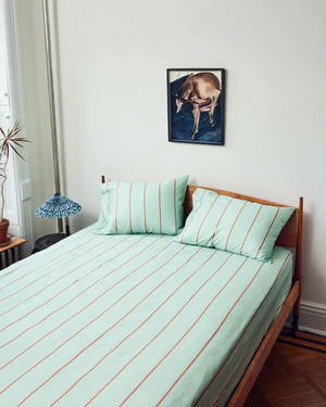 Pistachio Stripe Sheet Set, Queen