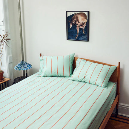 Pistachio Stripe Sheet Set, Queen