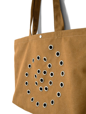 Rainey Swirl Eyelet Tote Bag, Toffee