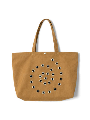 Rainey Swirl Eyelet Tote Bag, Toffee