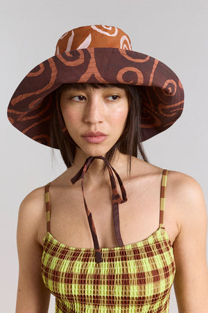 Reversible Sunhat, Mixed Swirl