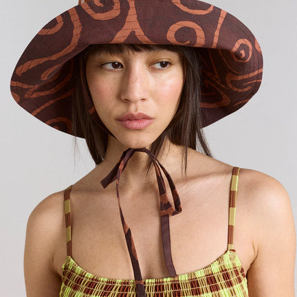 Reversible Sunhat, Mixed Swirl