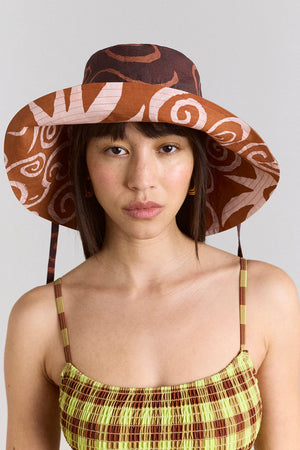 Reversible Sunhat, Mixed Swirl