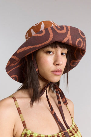 Reversible Sunhat, Mixed Swirl