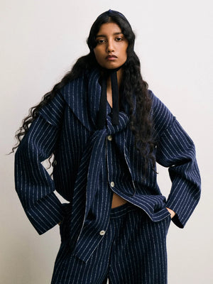 Mantello Cardigan, Midnight Blue