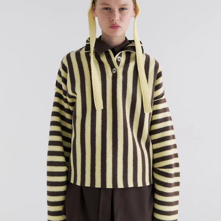 Shikai Polo Sweater, Butter Espresso