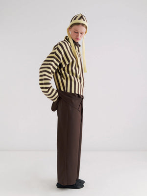 Shikai Polo Sweater, Butter Espresso