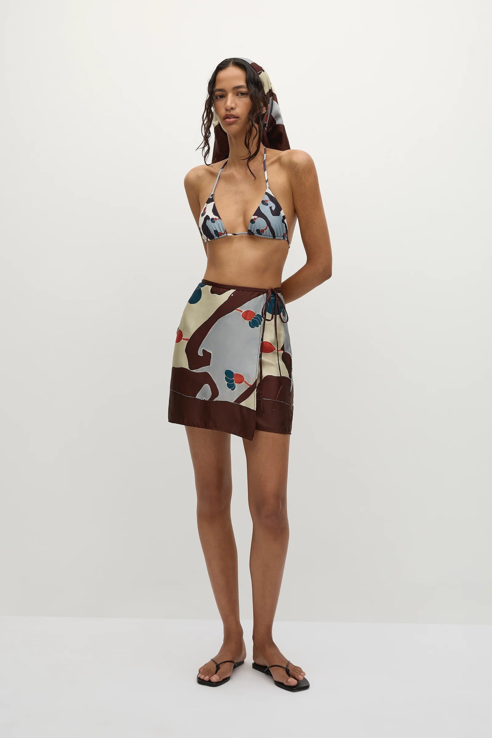 Karys Mini Wrap Skirt, Mandraki Floral