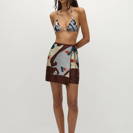 Karys Mini Wrap Skirt, Mandraki Floral