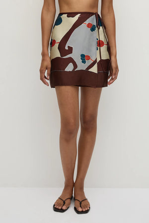 Karys Mini Wrap Skirt, Mandraki Floral