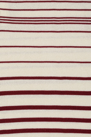 Harlow Oversized Polo, Scandi Stripe Red Cream