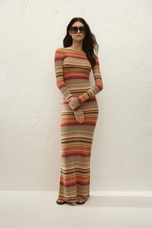 Notturna Maxi Dress, Murano Stripe