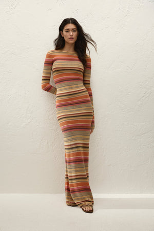 Notturna Maxi Dress, Murano Stripe