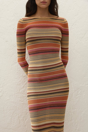 Notturna Maxi Dress, Murano Stripe