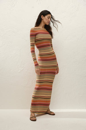 Notturna Maxi Dress, Murano Stripe