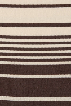 Sable Polo Shirt, Accordion Stripe Brown Beige