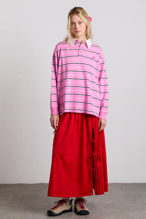 Remie Rugby Shirt, Pink Stripe