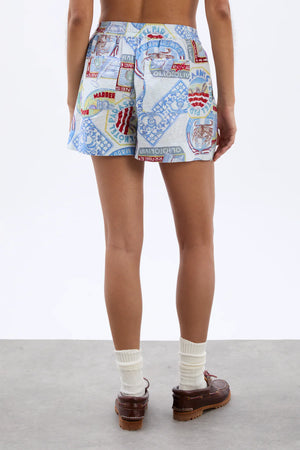 Pull on Short, Holiday Print
