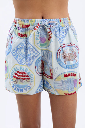 Pull on Short, Holiday Print