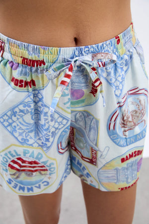Pull on Short, Holiday Print