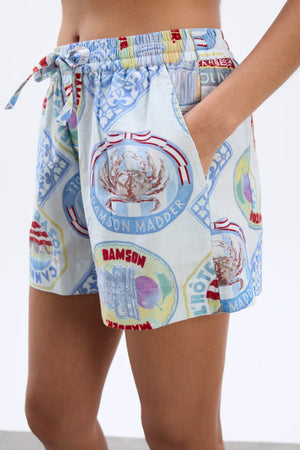 Pull on Short, Holiday Print