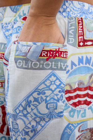 Pull on Short, Holiday Print
