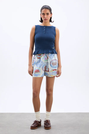 Pull on Short, Holiday Print