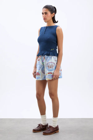 Pull on Short, Holiday Print