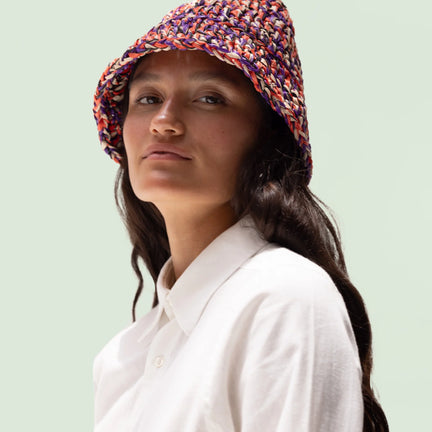 Sunhat, Purple/Orange