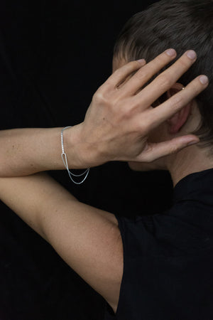 Fringe Mixed Bracelet, Silver