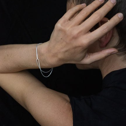 Fringe Mixed Bracelet, Silver