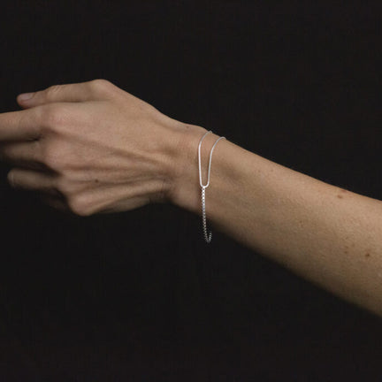 Fringe Mixed Bracelet, Silver