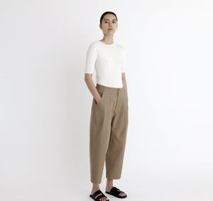 Pleated Trouser, Tan