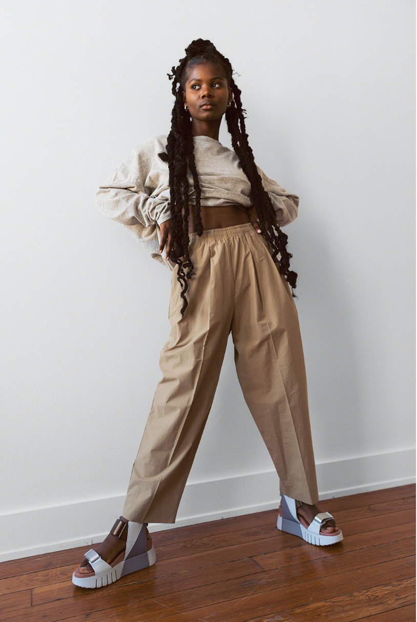 Relaxed Lean Trouser, Tan Poplin
